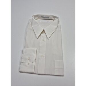 Damante Dress Shirt Mens 17 36/37 White Tall Man French Cuff Long Sleeve